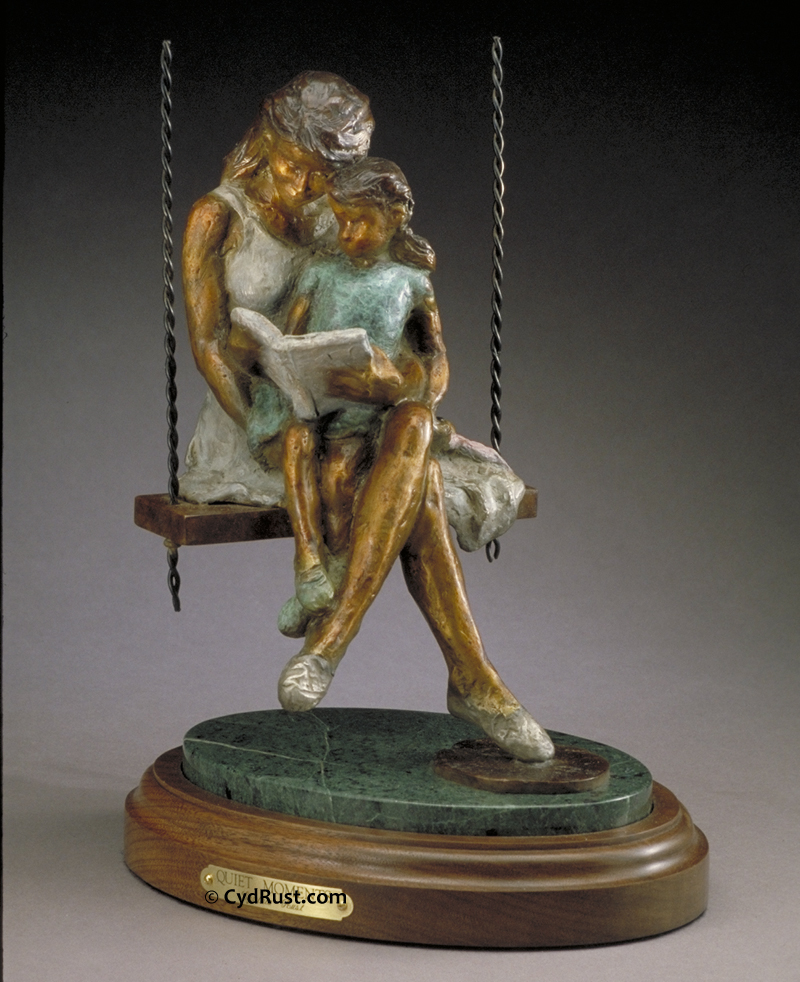 QUIET MOMENTS, Bronze Sculpture by Cyd Rust